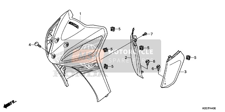 64475KWW640ZC, Cover, L. Fr. Lower *NH41, Honda, 0